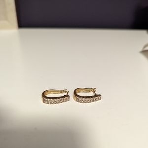 Diamond 14k gold earrings
